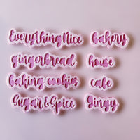 Gingerbread Script Words