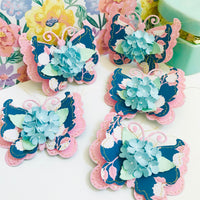 Stitched Layered Butterfly Bow Set