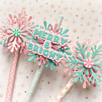 Snowflake Straw Topper