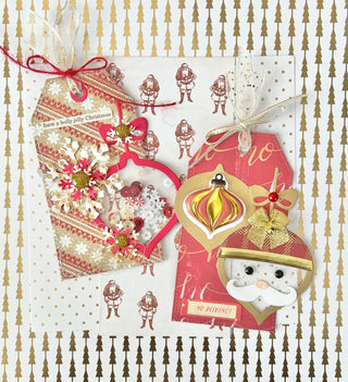 Christmas Santa Shaker Tag