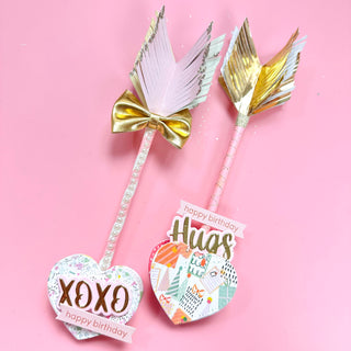 Heart & Arrow straw topper