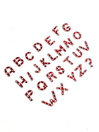 Candy Cane Alphabet