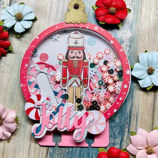 Candy Cane Memorydex Shaker Card