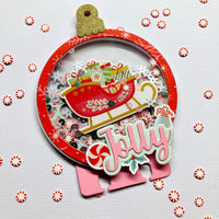 Candy Cane Memorydex Shaker Card