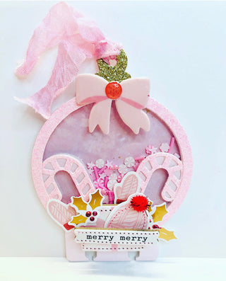 Candy Cane Memorydex Shaker Card