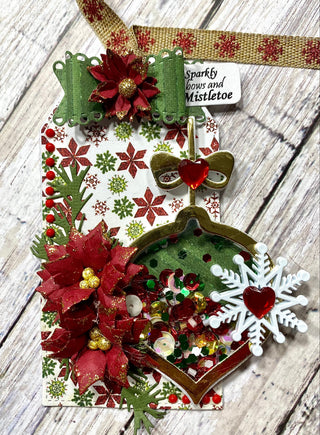 Christmas Santa Shaker Tag