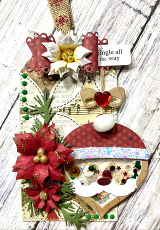 Christmas Santa Shaker Tag