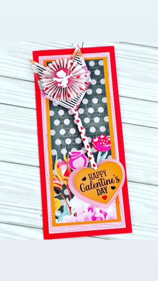 Heart & Arrow straw topper