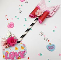 Heart & Arrow straw topper