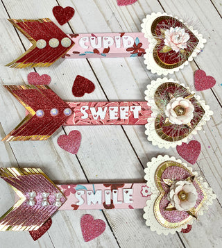 Heart & Arrow straw topper